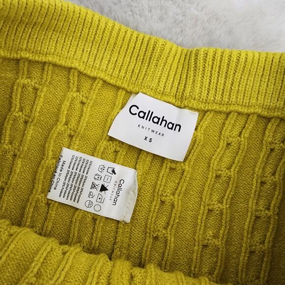 NWT Callahan Revolve Winona Cable Knit Sweater Shorts Dandelion Yellow XS - Picture 4 of 13